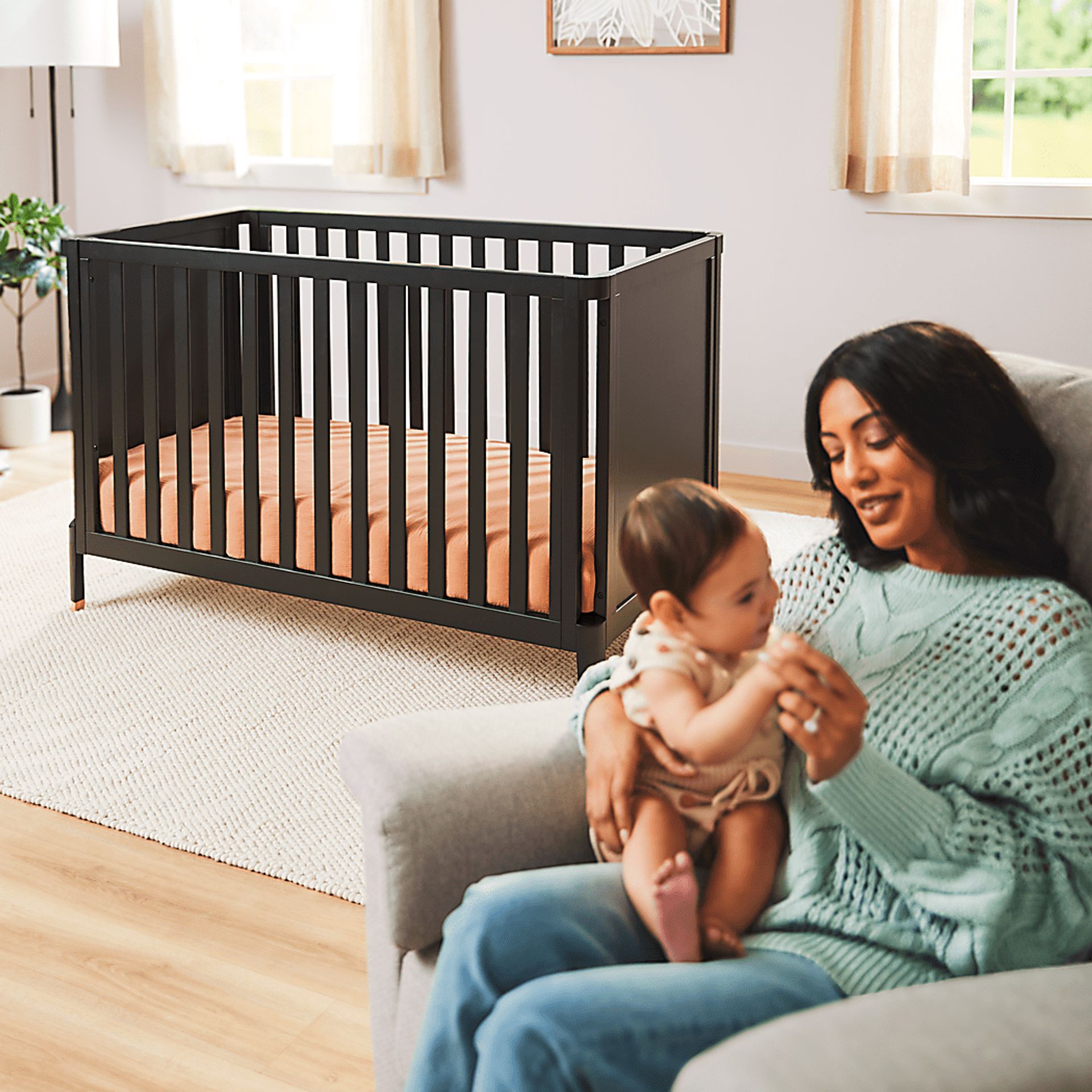 Kids Ivodu Black Convertible Crib - Image 6