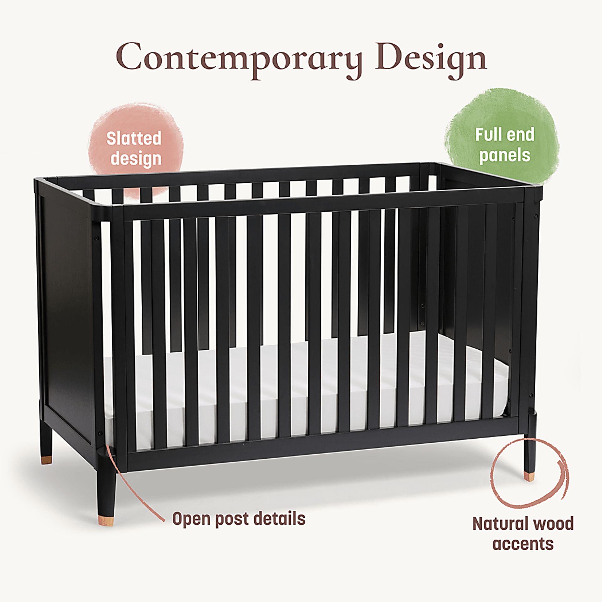 Kids Ivodu Black Convertible Crib - Image 8