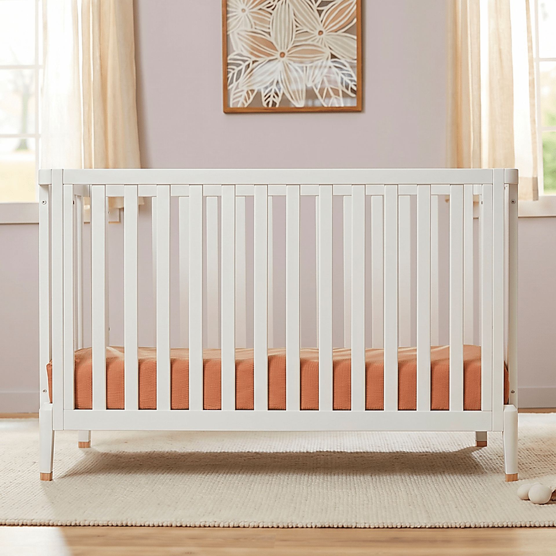 Kids Ivodu White Convertible Crib - Image 2