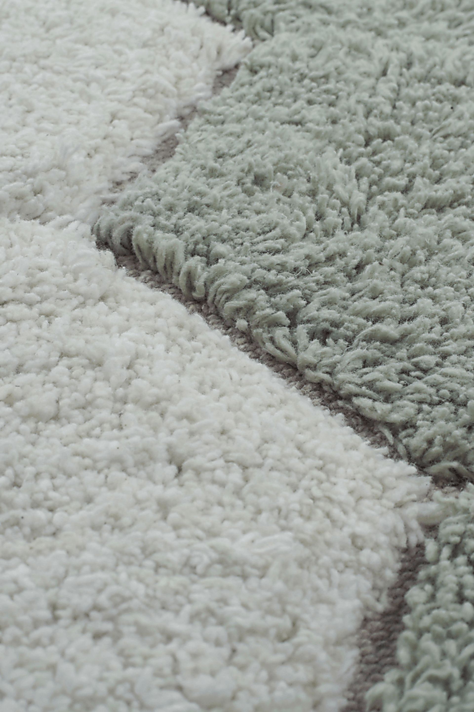 Kids Ivory 4'7 Honeycomb Maching Washable Round Rug - Image 4
