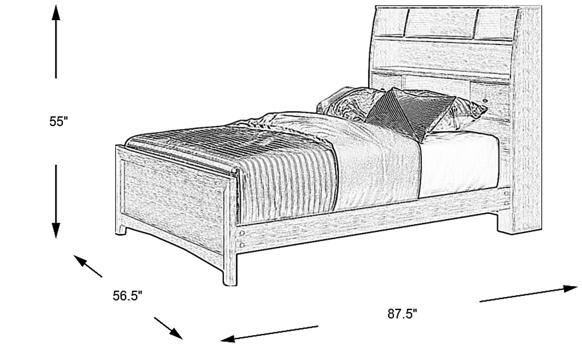 Dimension Image. Please refer to the Dimension Tab on this page for dimension details.