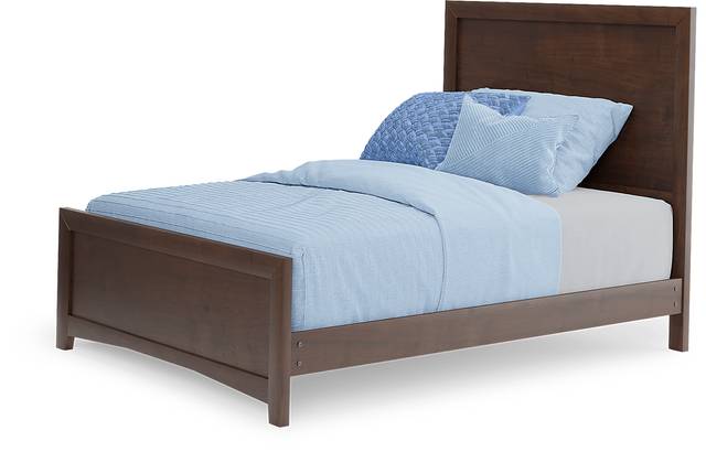 Kids Ivy League 2.0 Walnut 3 Pc Full Panel Bed - Thumbnail - Image 1