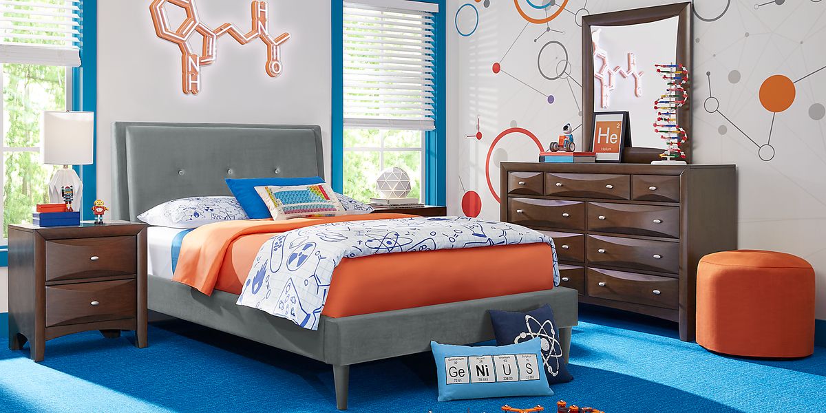 Jaidyn Gray 3 Pc Full Upholstered Bed | Rooms to Go