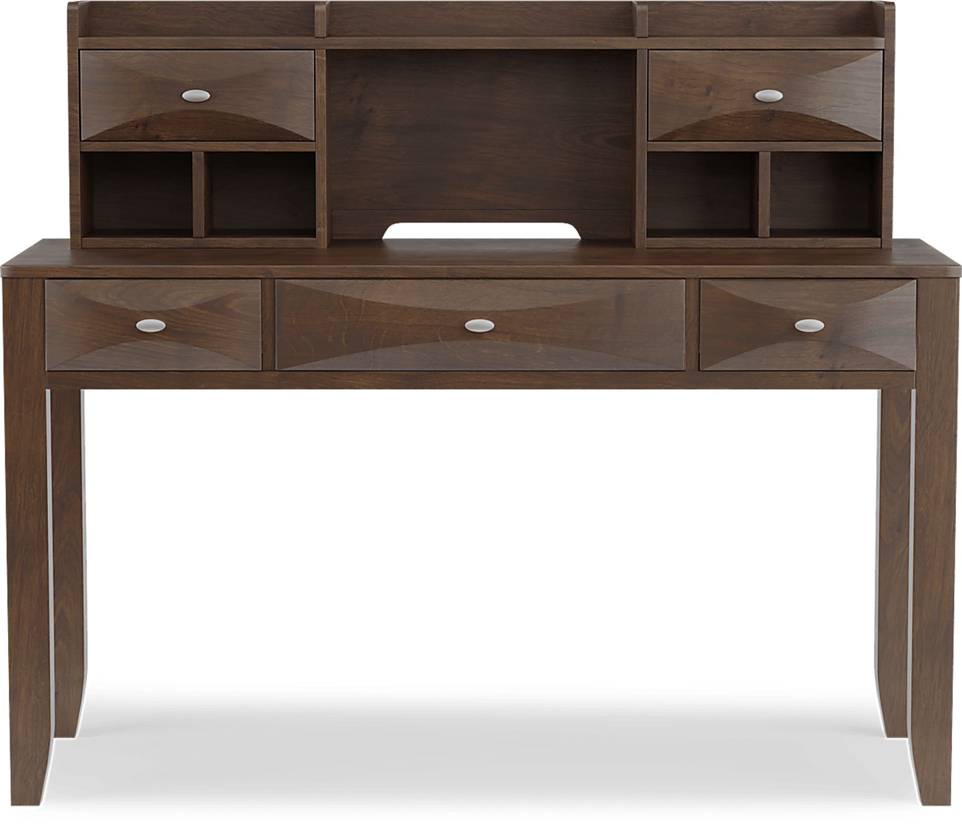 Kids Ivy League 2.0 Walnut Desk and Hutch - Image 1