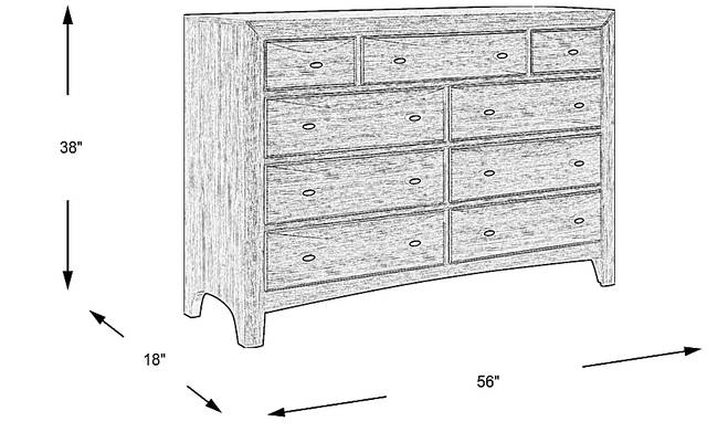 Dimension Image. Please refer to the Dimension Tab on this page for dimension details.