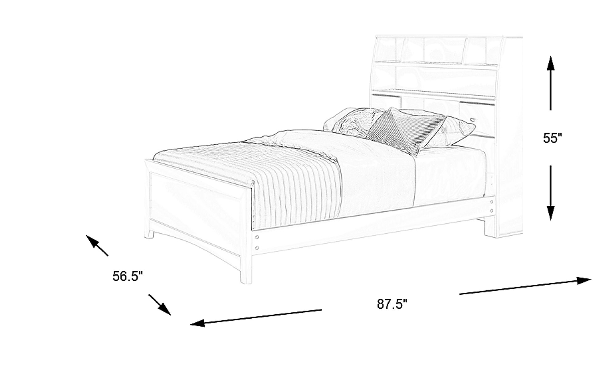 Dimension Image. Please refer to the Dimension Tab on this page for dimension details.