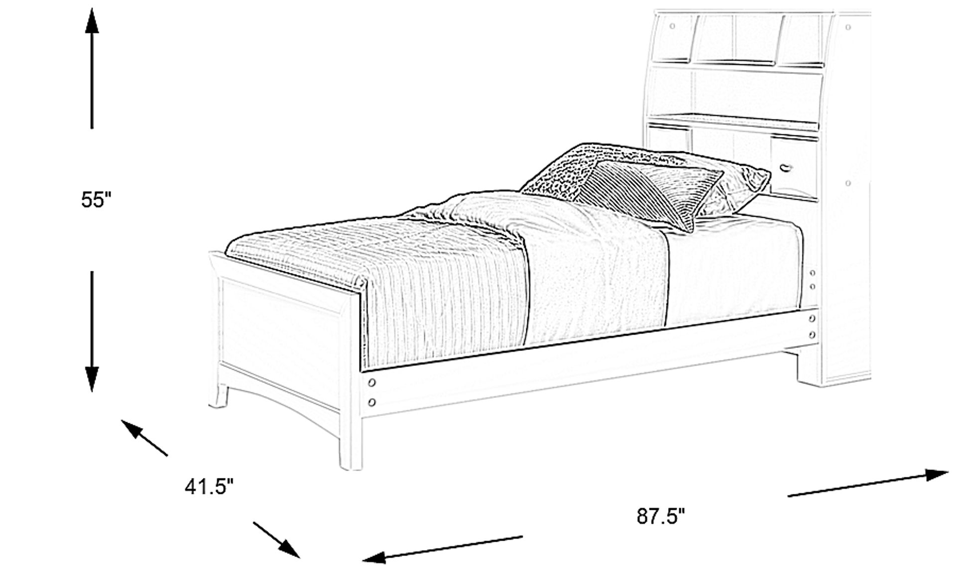 Dimension Image. Please refer to the Dimension Tab on this page for dimension details.