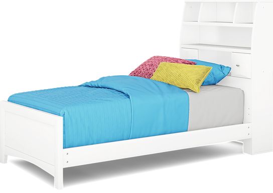 Kids Ivy League 2.0 White Twin Bookcase Bed