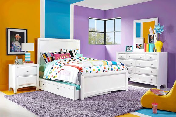 Kids Ivy League 2.0 White 5 Pc Full Panel Bedroom