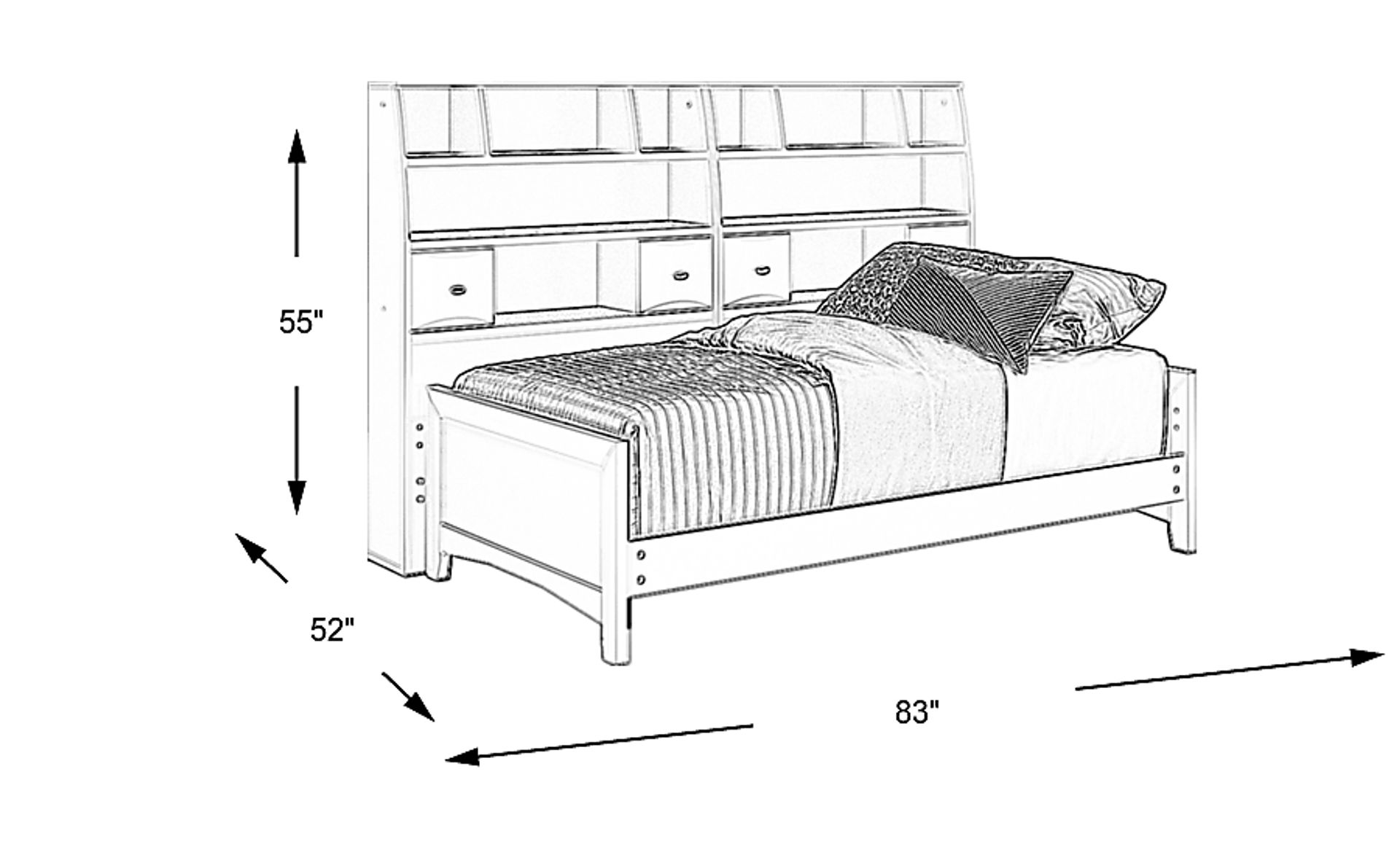 Dimension Image. Please refer to the Dimension Tab on this page for dimension details.