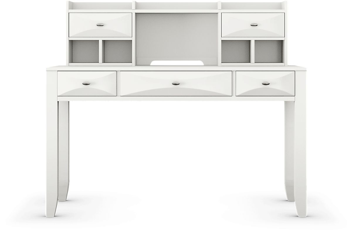 Kids Ivy League 2.0 White Desk and Hutch - Rooms To Go