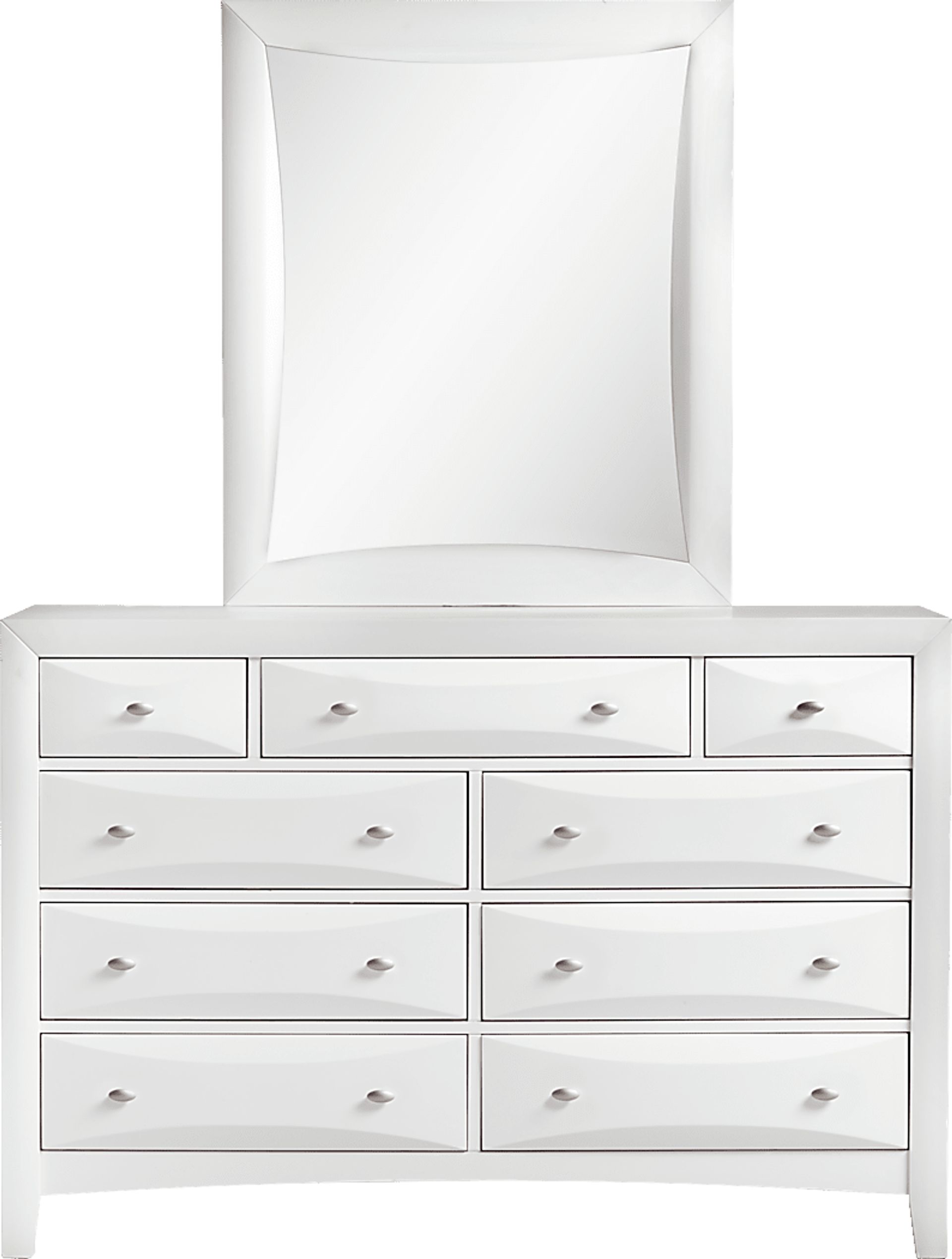 Kids Ivy League 2.0 White Dresser & Mirror Set - Image 1