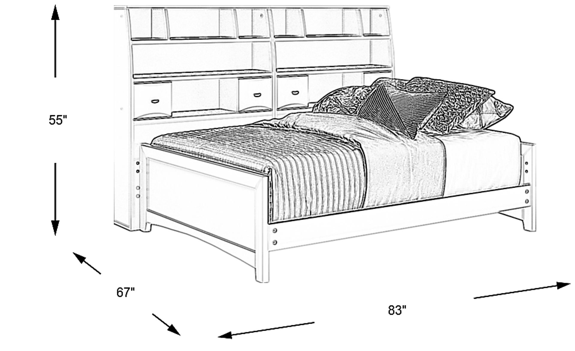 Dimension Image. Please refer to the Dimension Tab on this page for dimension details.