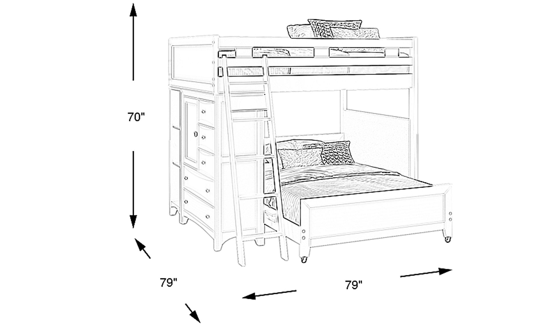 Dimension Image. Please refer to the Dimension Tab on this page for dimension details.