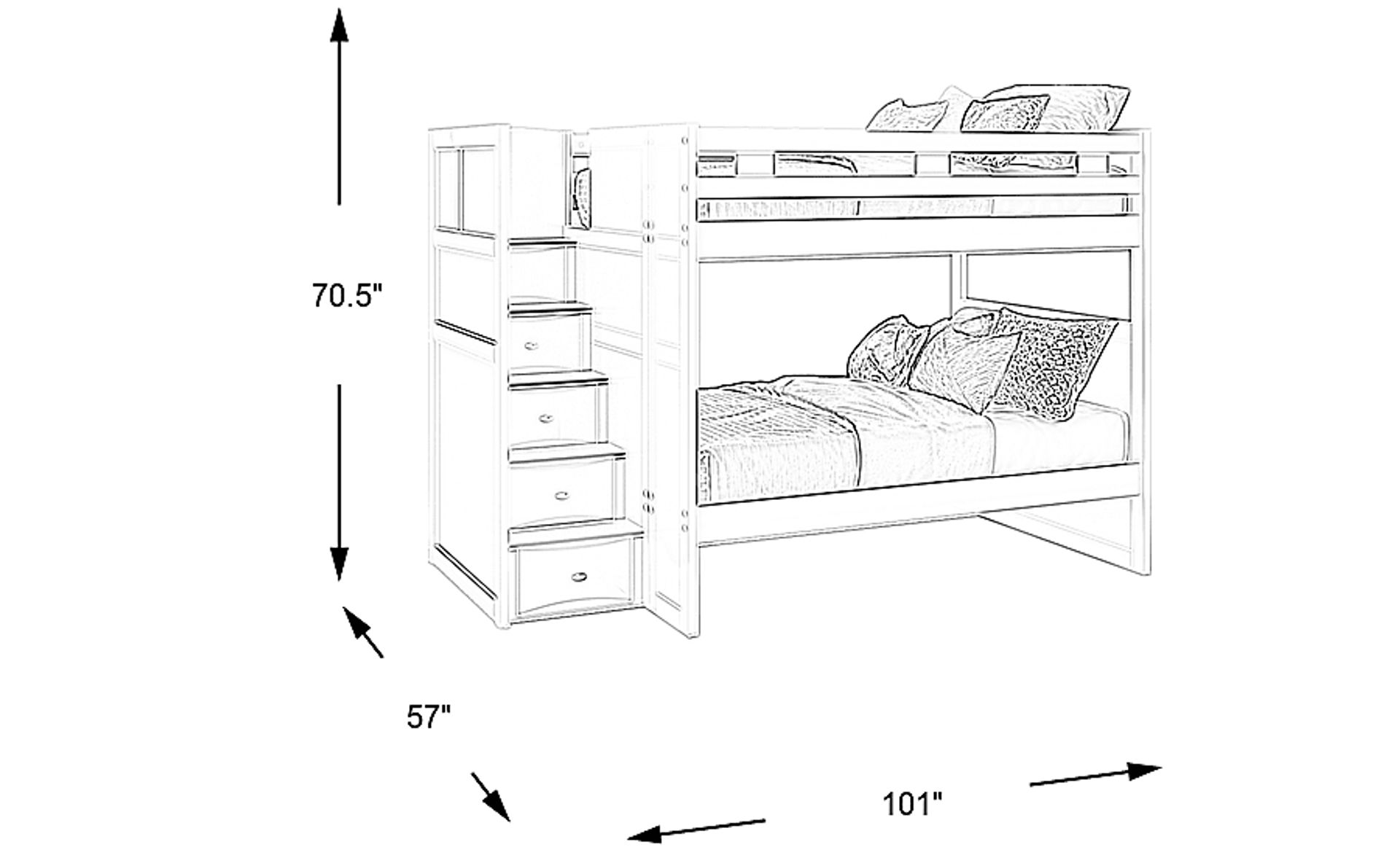 Dimension Image. Please refer to the Dimension Tab on this page for dimension details.