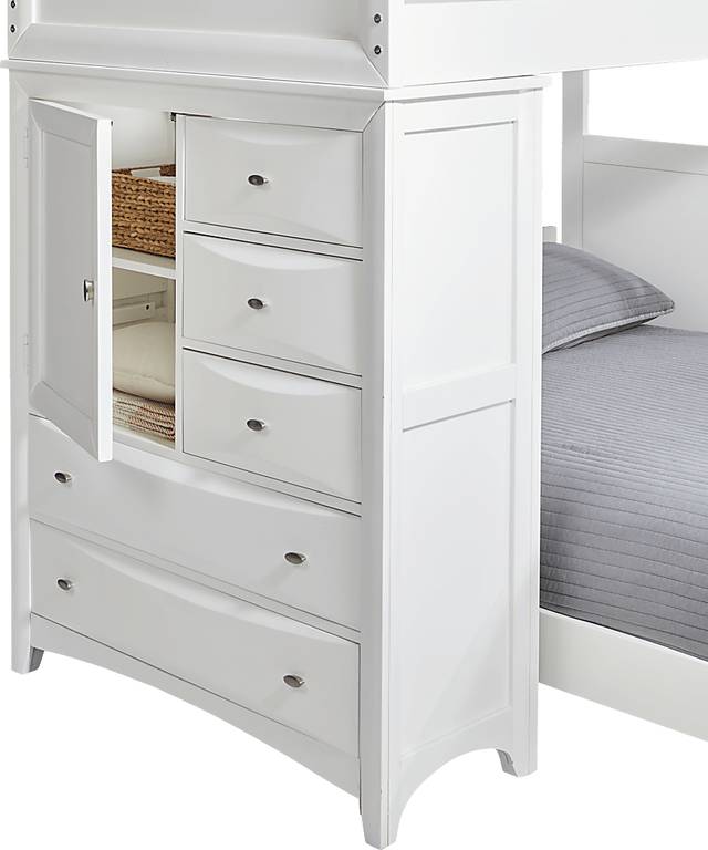 Ivy League 2.0 White Twin/Full Loft with Chest - Thumbnail - Image 3