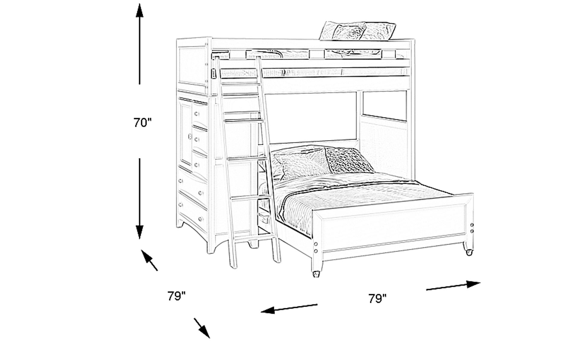 Dimension Image. Please refer to the Dimension Tab on this page for dimension details.
