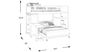 Kids Ivy League 2.0 White Twin/Full Step Bunk with Chest & Desk Attachment