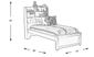 Kids Ivy League Cherry 3 Pc Twin Bookcase Bed