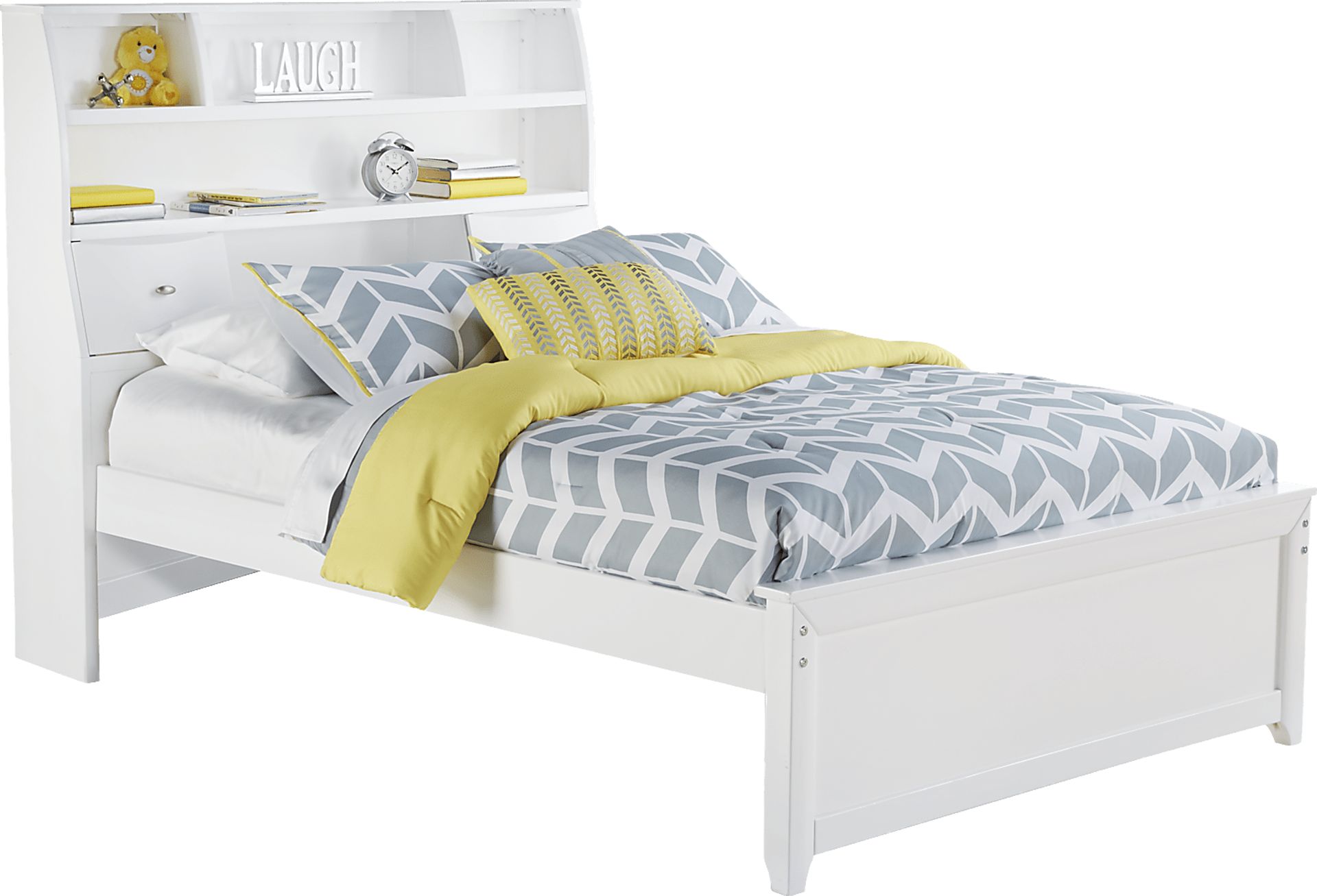 Kids Ivy League White 3 Pc Full Bookcase Bed - Image 1