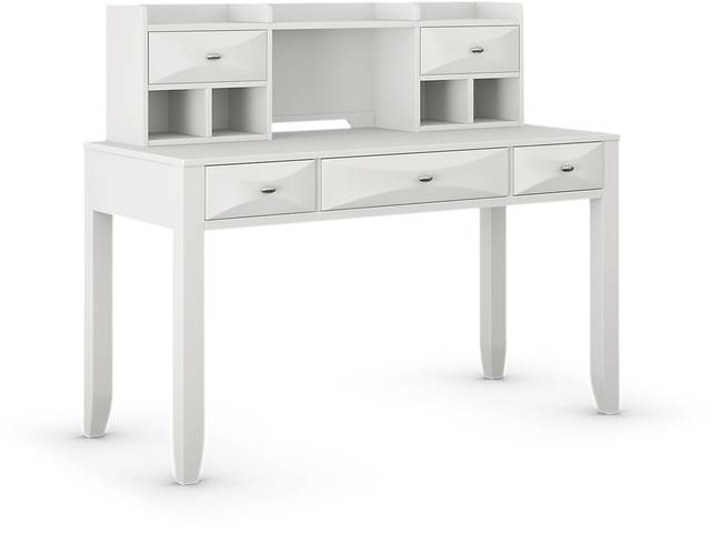 Kids Ivy League White Desk and Hutch - Thumbnail - Image 2