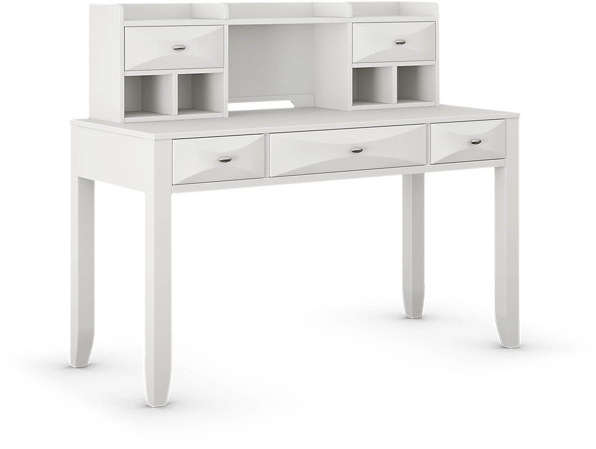 Kids Ivy League White Desk and Hutch - Image 2