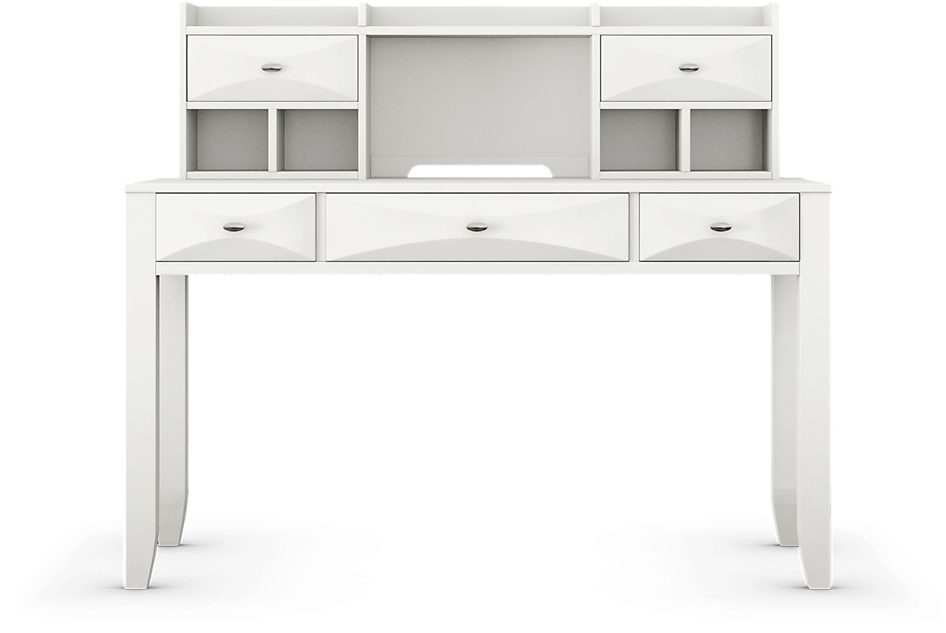 Kids Ivy League White Desk and Hutch - Image 1