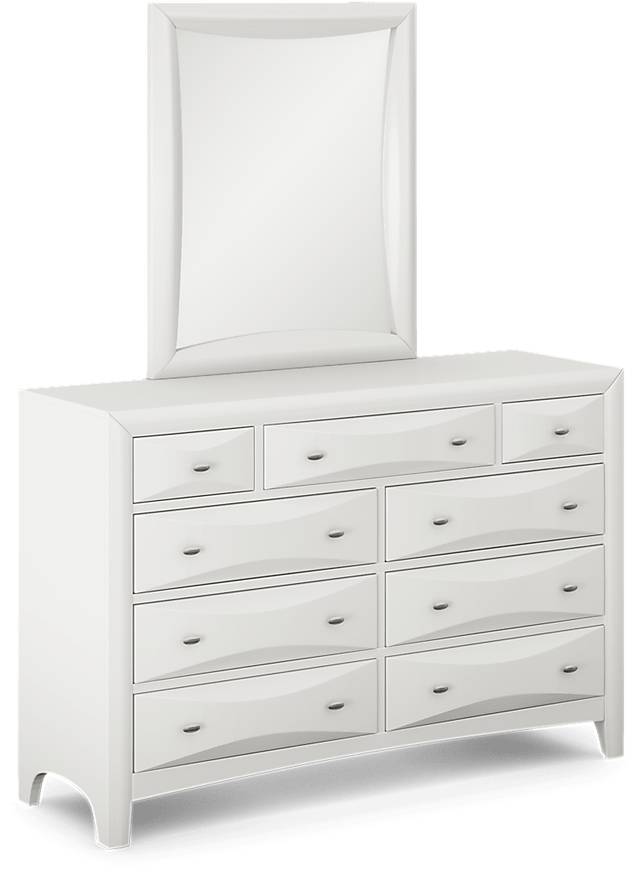 Kids Ivy League White Dresser & Mirror Set - Thumbnail - Image 2