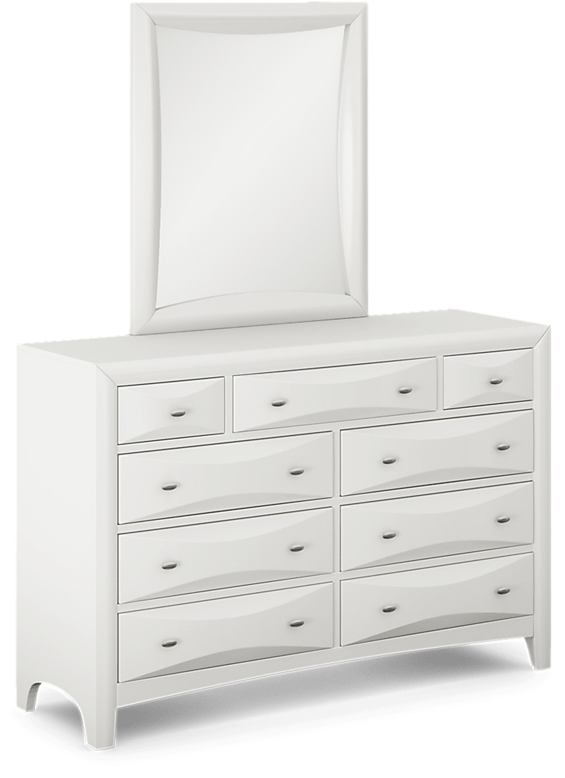 Kids Ivy League White Dresser & Mirror Set - Image 2