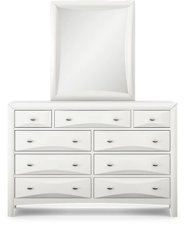 Kids Ivy League White Dresser & Mirror Set - Thumbnail - Image 1