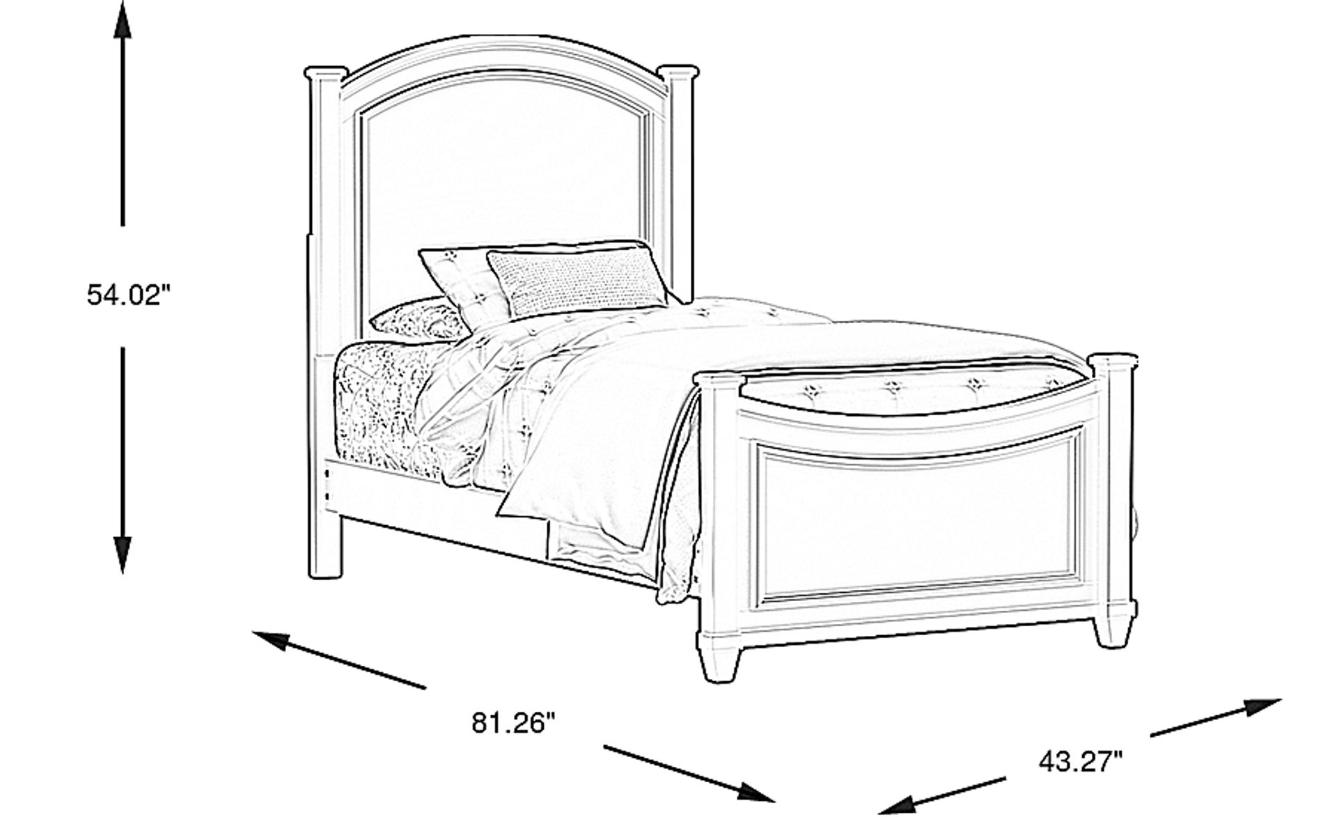 Dimension Image. Please refer to the Dimension Tab on this page for dimension details.
