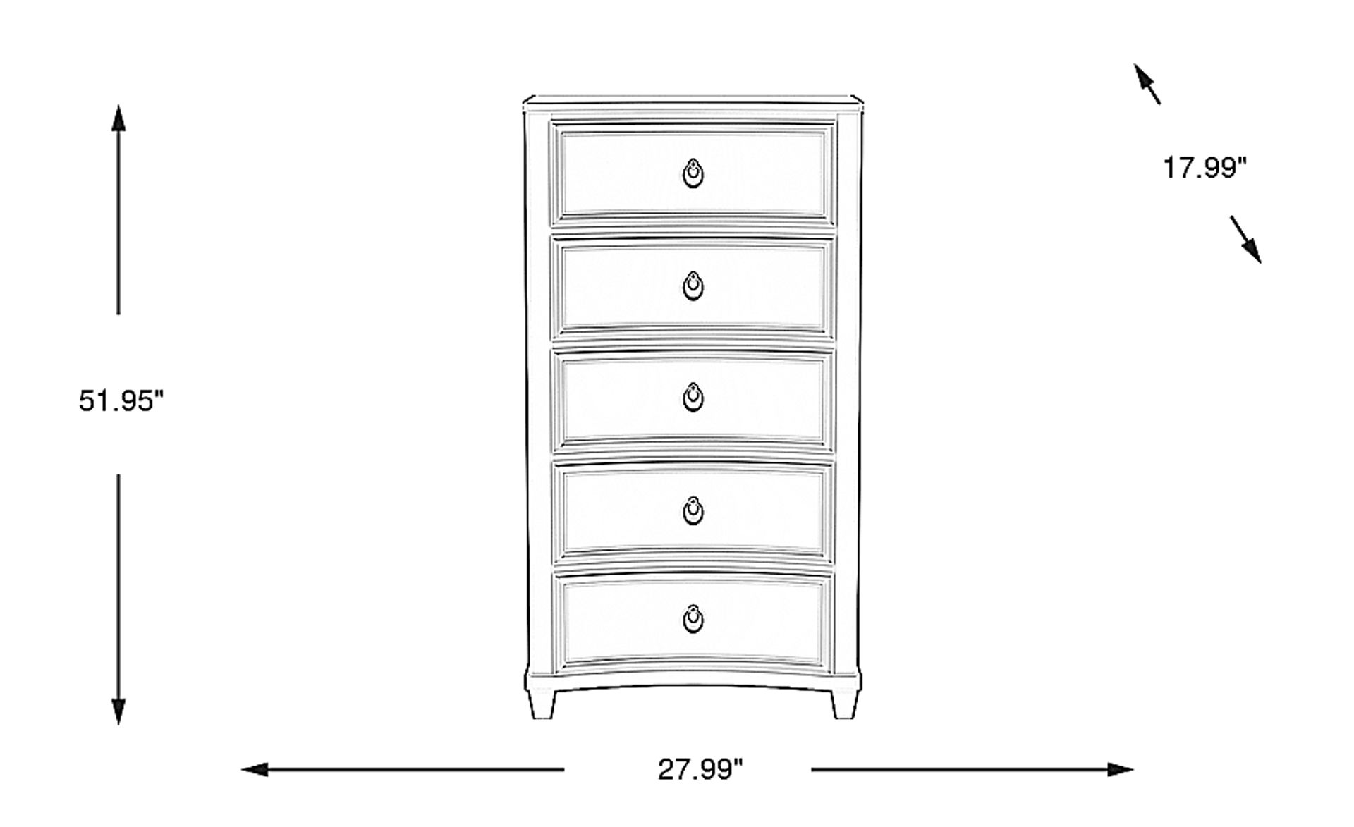 Dimension Image. Please refer to the Dimension Tab on this page for dimension details.