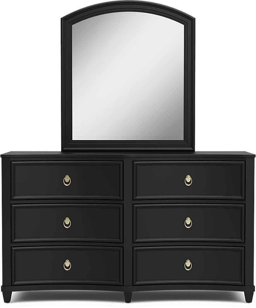 Kids Jaclyn Lane Black Dresser and Mirror - Thumbnail 2