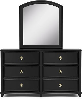 Kids Jaclyn Lane Black Dresser and Mirror
