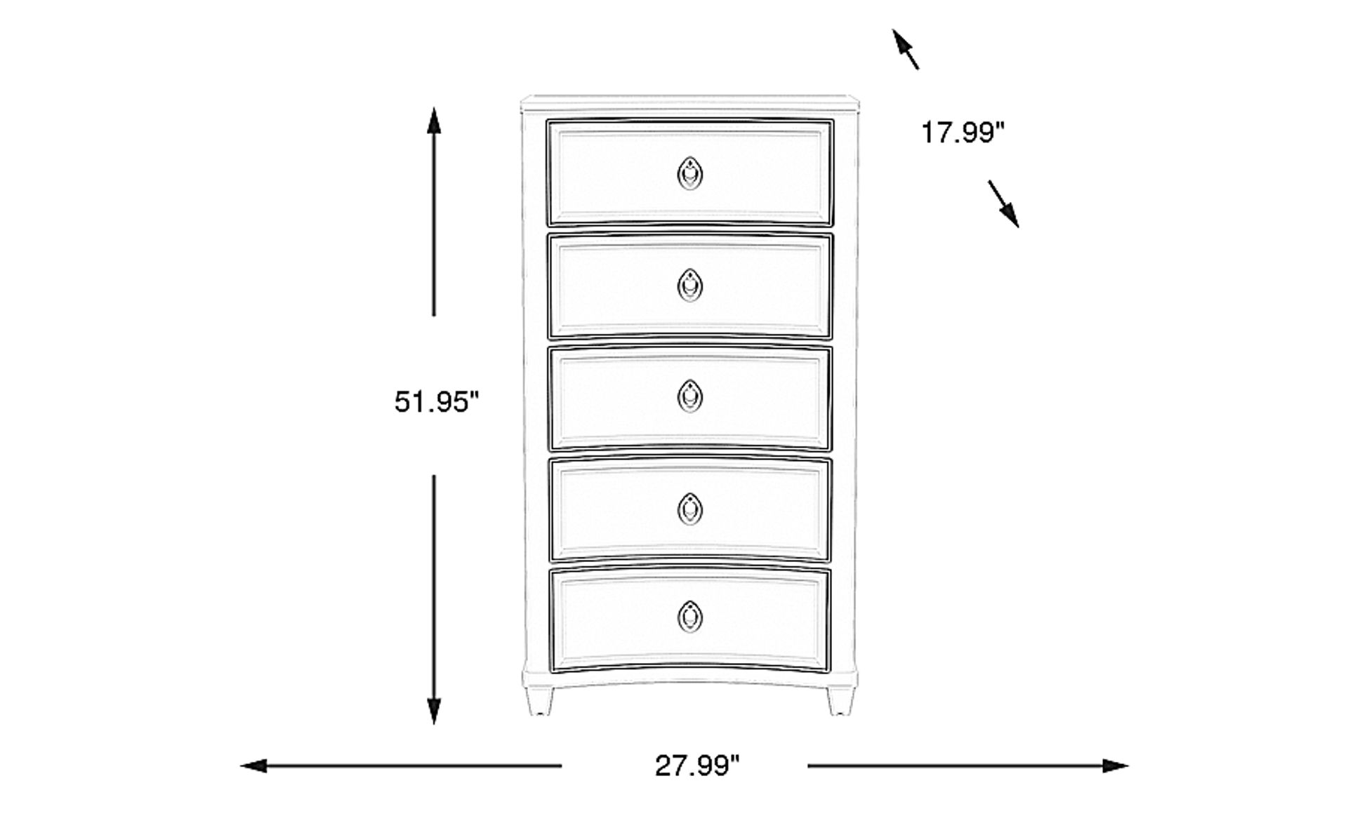 Dimension Image. Please refer to the Dimension Tab on this page for dimension details.