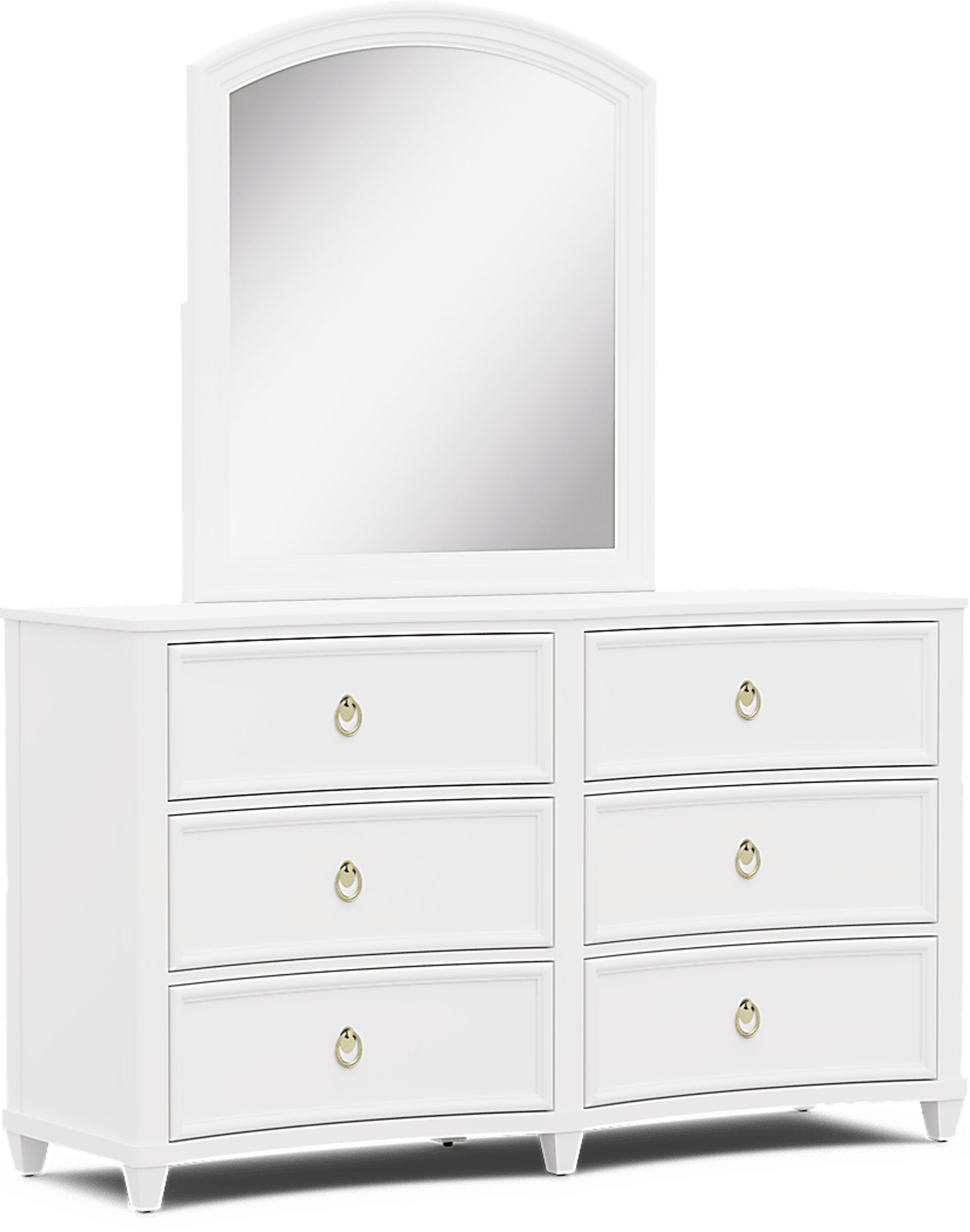 Kids Jaclyn Lane White Dresser and Mirror - Image 2