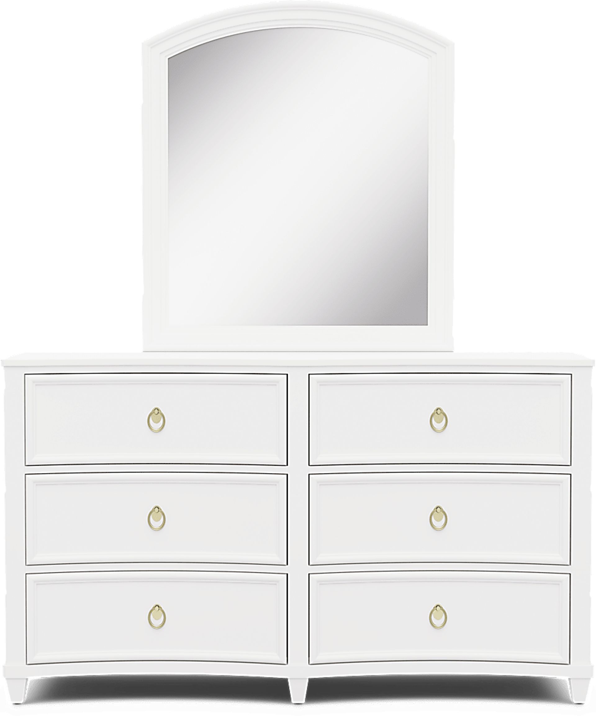 Kids Jaclyn Lane White Dresser and Mirror - Image 1