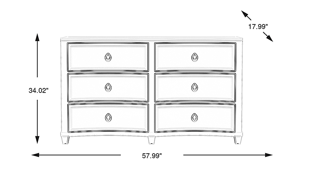 Kids Jaclyn Lane White Dresser