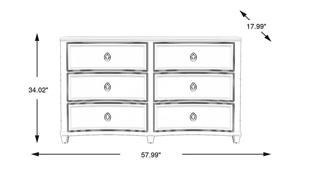 Kids Jaclyn Lane White Dresser