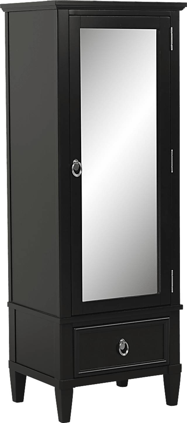 Kids Jaclyn Place Black Mirrored Door Chest - Thumbnail - Image 1