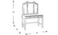 Kids Jaclyn Place Gray Desk with Vanity Mirror