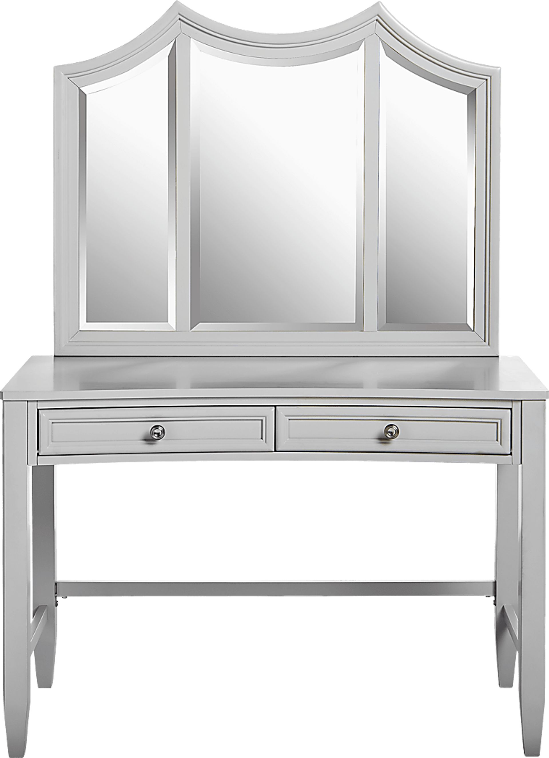 Kids Jaclyn Place Gray Desk with Vanity Mirror - Image 1