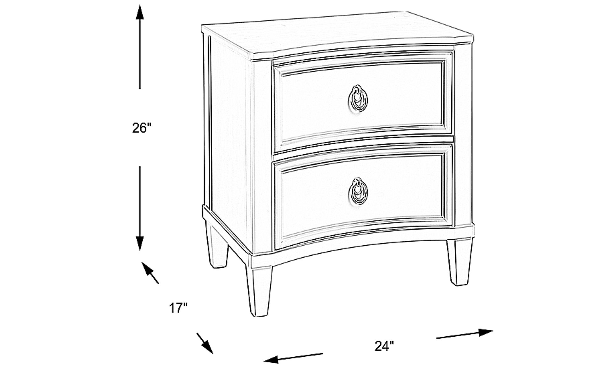 Dimension Image. Please refer to the Dimension Tab on this page for dimension details.