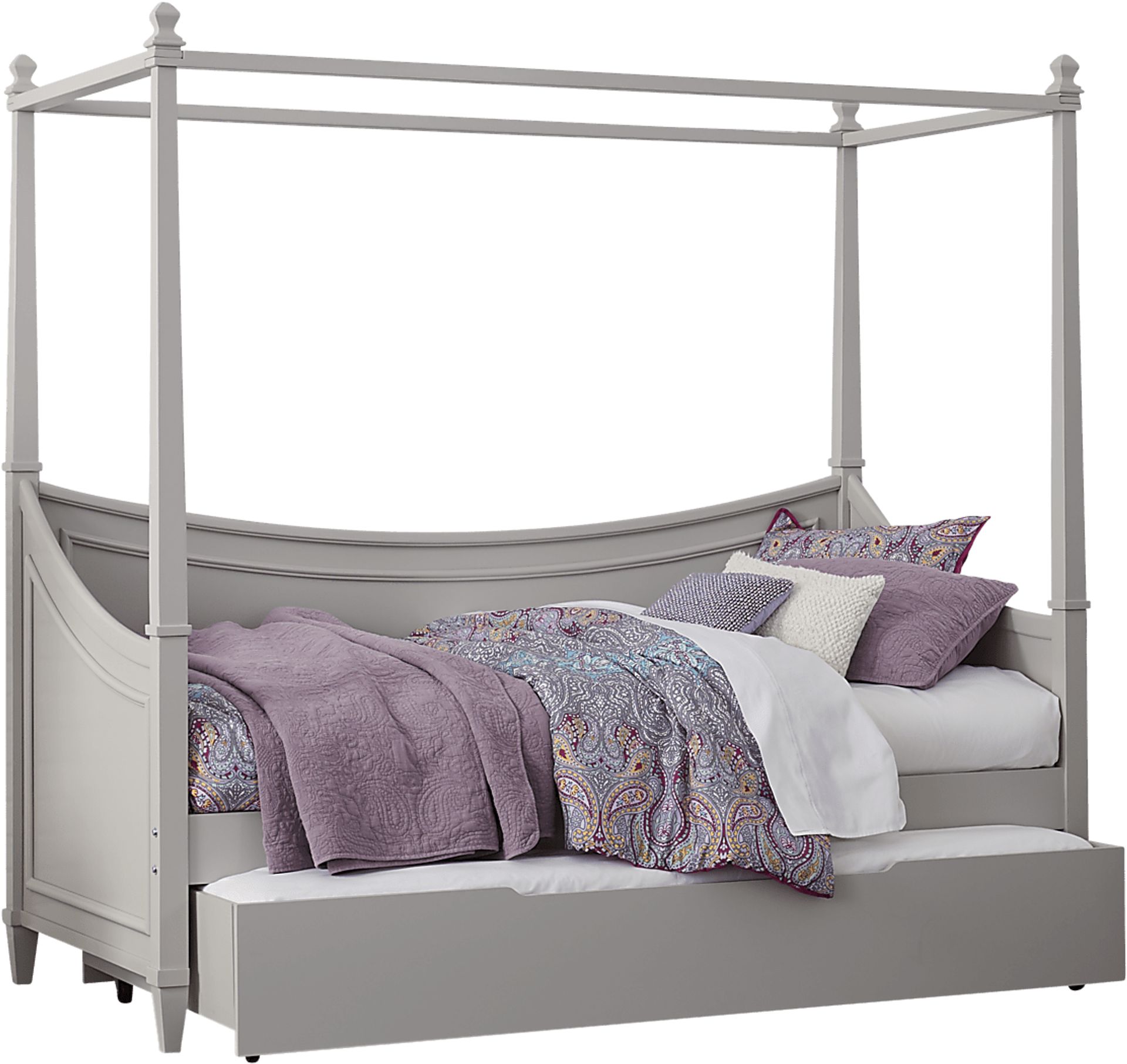 Kids Jaclyn Place Gray Twin Canopy Daybed - Image 3