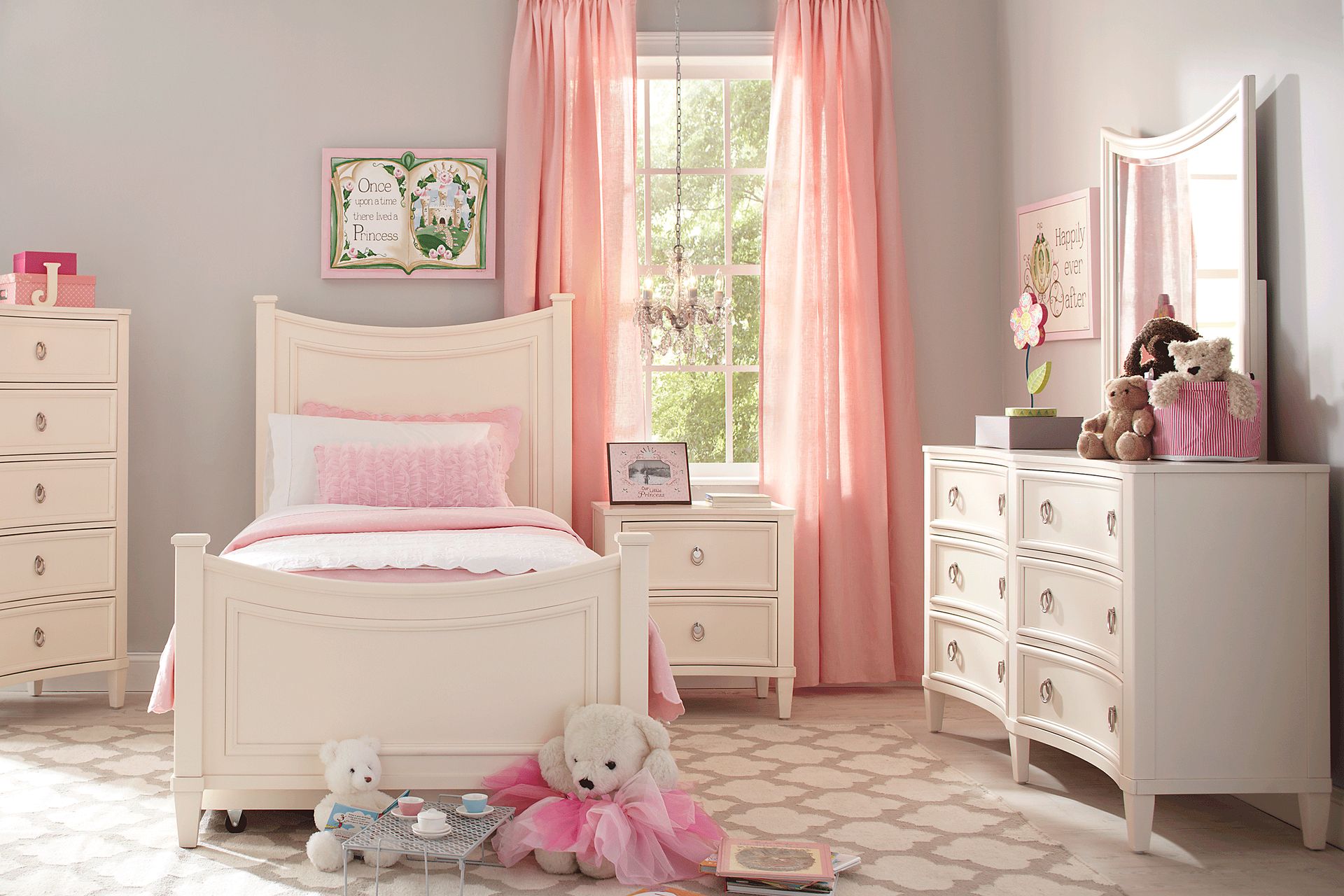 Kids Jaclyn Place Ivory 3 Pc Twin Bed - Image 2