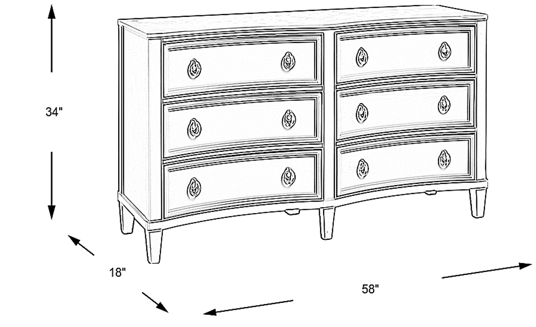 Kids Jaclyn Place Ivory Dresser
