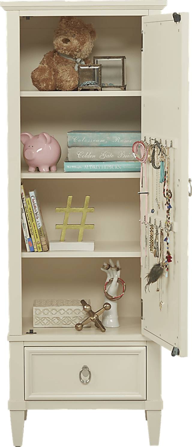 Kids Jaclyn Place Ivory Mirrored Door Chest - Thumbnail - Image 2