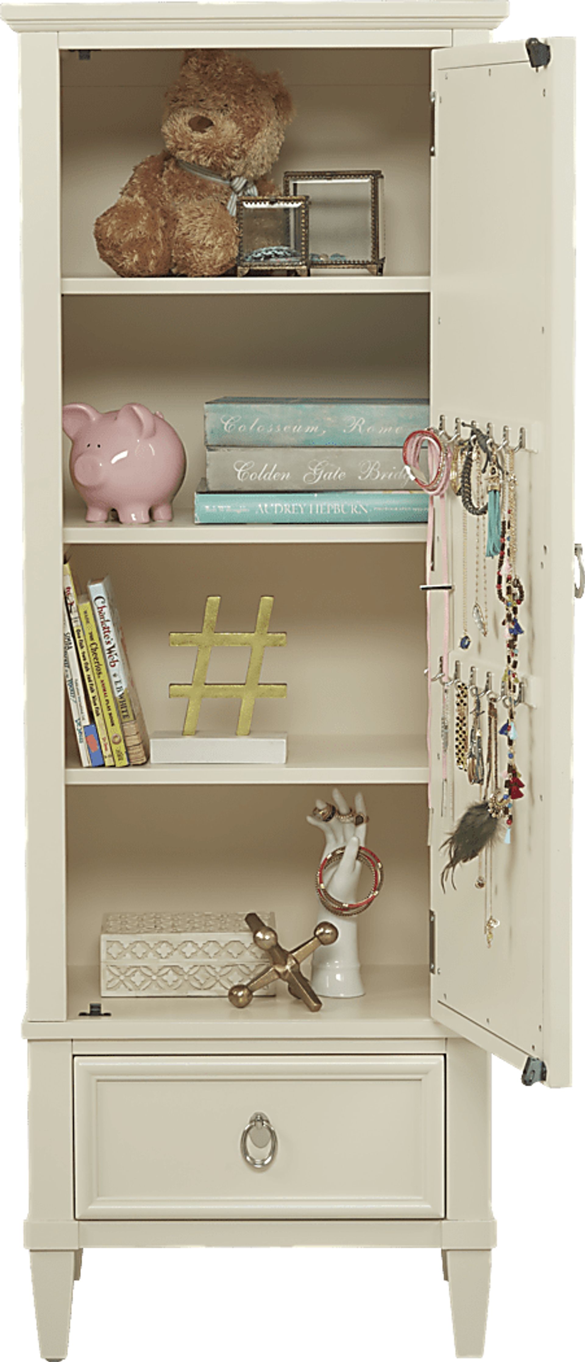 Kids Jaclyn Place Ivory Mirrored Door Chest - Image 2