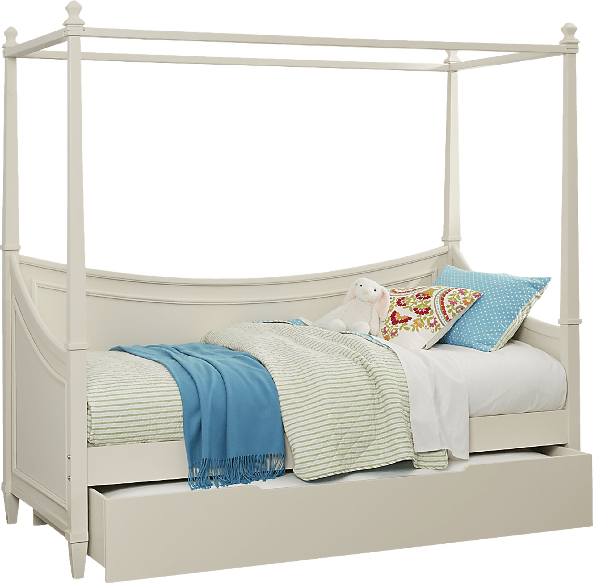 Kids Jaclyn Place Ivory Twin Canopy Daybed - Image 4