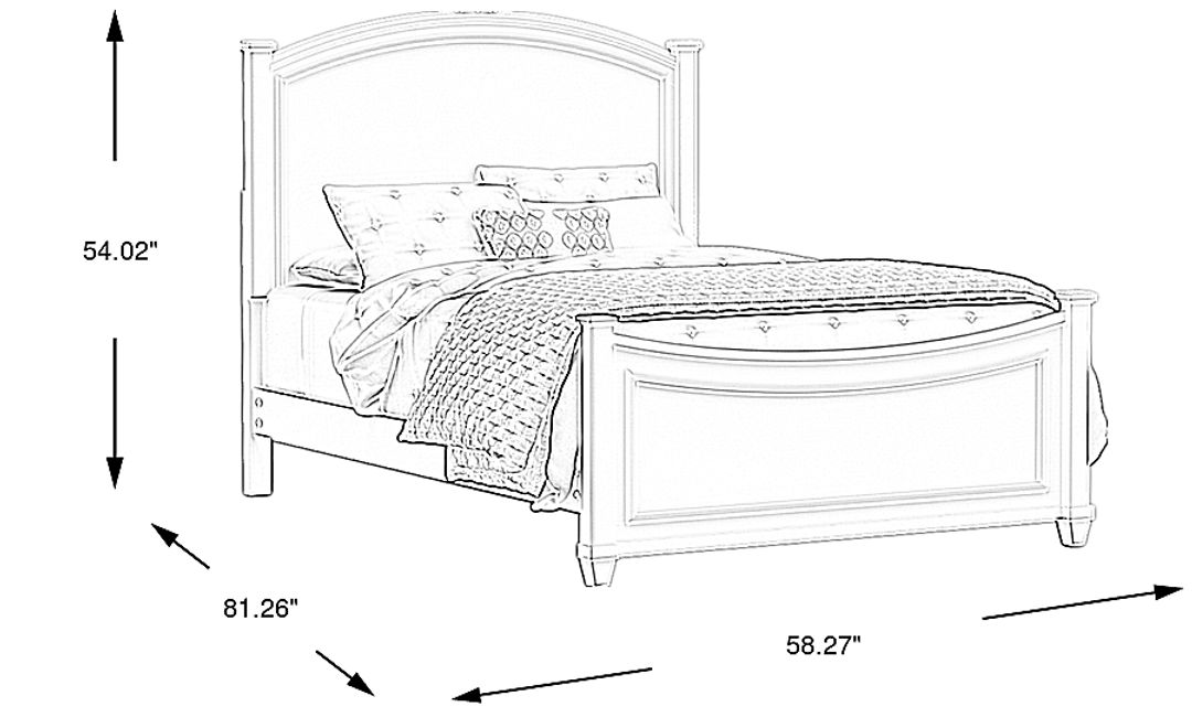 Kids Jaclyn Lane White Full Panel Bed